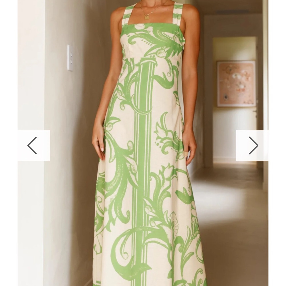 Billy J Mandy Sage Green Maxi Dress
